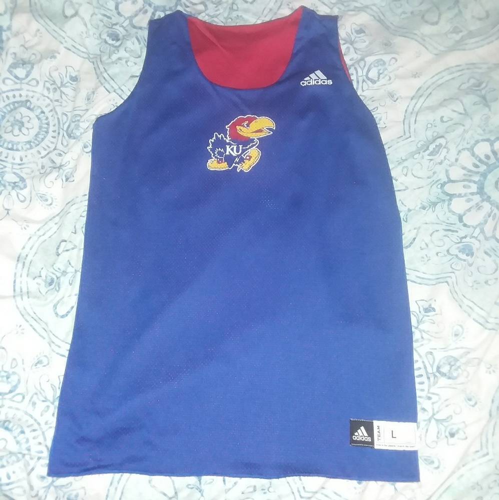 Adidas Reversible KU Basketball Jersey #10